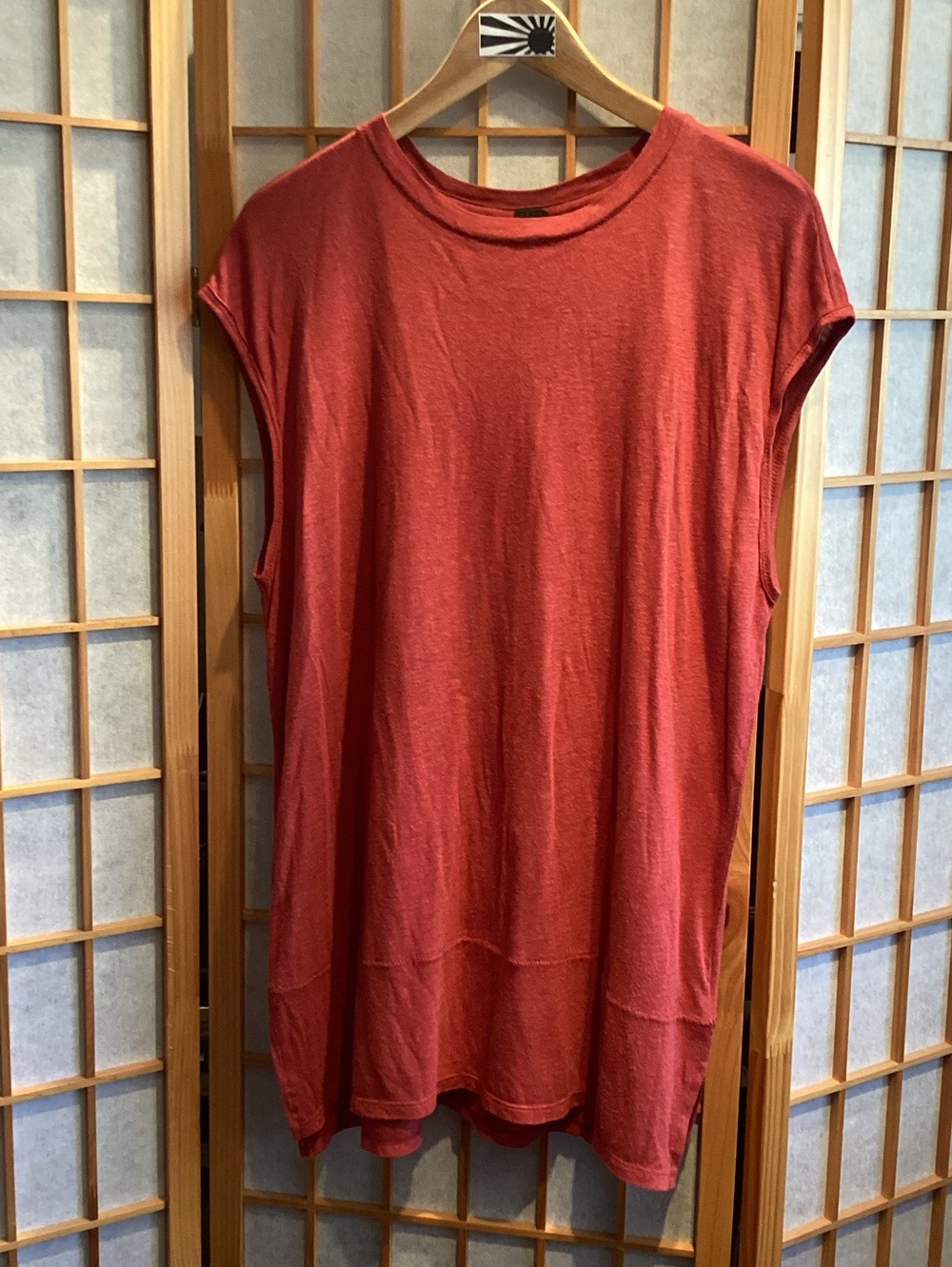 Free People x We The Free Biker Tank Washed Red Women's Size Medium